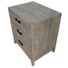 Dark Oak Harvey Modern Rustic Bedside Table - Three Drawer