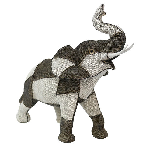 Harlequin Beaded Elephant Taste of Africa Ornament