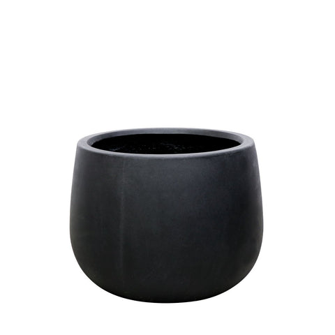 Ahuriri Black Concrete Outdoor Planter - Medium