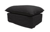 Lotus Luxurious Modern Slipcover Sofa / Lounge Ottoman Black Colour