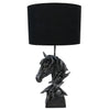 Artistic Sculptural Graphite/Black Horse Table Lamp