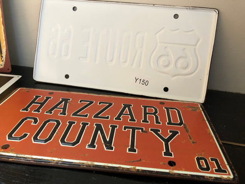 Hazzard County Vintage Styled Car Plate Number Plate License Plate Wall Art Sign