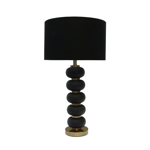 Ring Black & Brass Modern Table Lamp Light