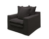 Keely Slipcover Sofa Lounge Chair / Occasional Chair Black Colour