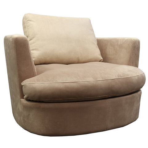 Amora Swivel Lounge Chair / Armchair Velvet & Leather