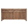 Shabby Chic Grey Oriental 4 Door Sideboard / Hutch