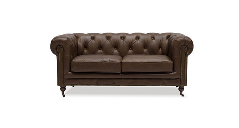 Stanhope Chesterfield Luxury Nutmeg Leather Sofa / Lounge
