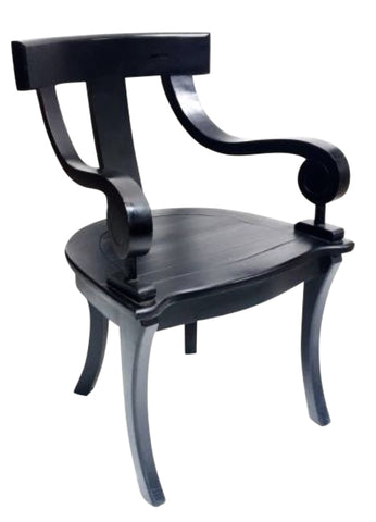 Antique Style Pharaoh Wood Occasional Chair