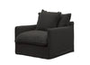 Lotus Luxurious Modern Slipcover Sofa / Lounge Armchair Black Colour
