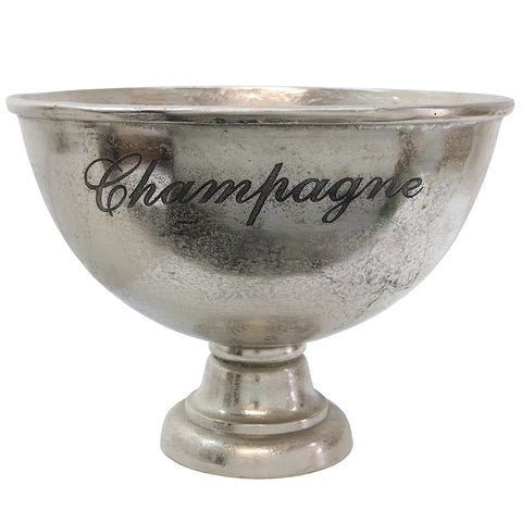 French Country Shabby Chic Luxury XL Champagne Bowl Aluminium Decorative Showpiece Ornament