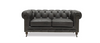 Stanhope Chesterfield Aged Onyx Luxury Leather Sofa / Lounge