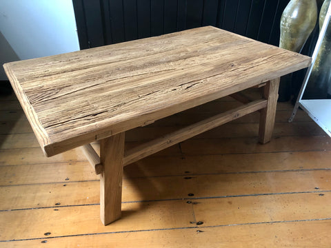 Farmhouse Reclaimed Elm Parq Coffee Table - Handcrafted Chic