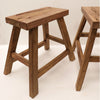 Porto Rectangle Stool / Side Table Recycled Teak - Handcrafted Indoor / Outdoor Chic