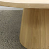 Florida Oak Round Dining Table With Cone Base