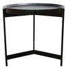 Richmond Black Oak & Iron Geometric Side Table