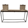 Macapa Wood & Iron Console Table / Hall Table - Modern Industrial Chic