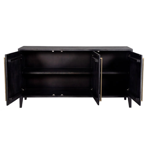 Luxurious Petra Mango Wood & Brass Chic Sideboard / Entertainment Unit