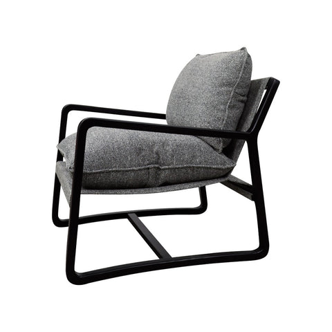 Finlay Fabric Armchair / Occasional Chair - Black Oak Frame