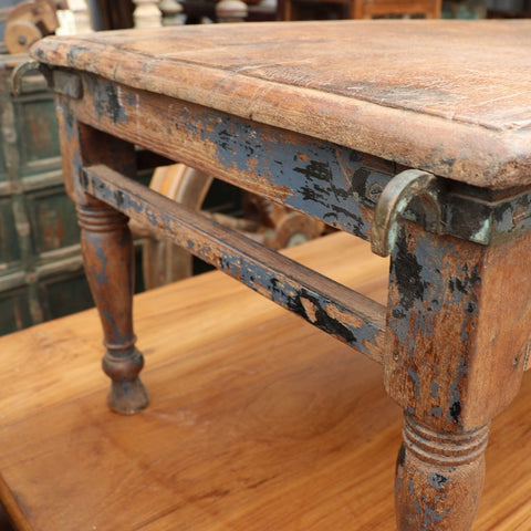Wood & Iron Antique Original Distressed Bench Seat - Farmhouse Shabby Chic