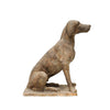 Aged Finish Clay Dog Statue Decorative Sculpture