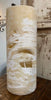 Rustic Onyx Marble Crema Rustico Handturned Lamp - Exquisite Feature Piece & Ambient Lighting