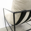 Lauro Slingback Club Chair Desert Linen & Iron Modern Chic Lounge Chair Armchair