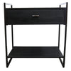 Gibbston Black Double Tier Side Table / Bedside Table