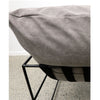 Lauro Slingback Club Chair Grey Linen & Iron Modern Chic Lounge Chair Armchair