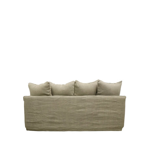 Khaki Lotus Luxurious Modern Slipcover 2 Seater Sofa / Lounge