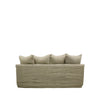 Khaki Lotus Luxurious Modern Slipcover 2 Seater Sofa / Lounge