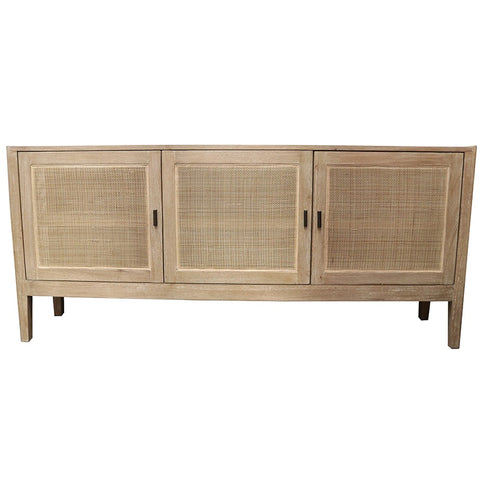 Ranfurly Sideboard Natural Wood & Rattan Cane