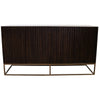 San Diego Luxury Oak Wood & Brass Entertainment Unit / Sideboard Buffet