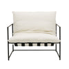 Lauro Club Chair Large Lounge Chair - Contemporary Chic Vanilla Colour