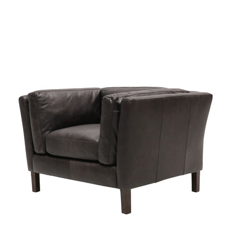 Modena Aged Onyx Leather Sofa Armchair