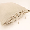 Tully Natural Luxury Bow Tied Lounge / Chair Cushion 55cm x 55cm