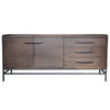 Carlton Charming Iron & Dark Wood Storage Sideboard Cabinet