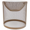 Geometric Gold Iron Mesh Side Table With Glass Top