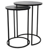 Punto Black Aluminium Geometric Side Table Nesting Table Set
