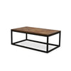 Reclaimed Pine Inlay & Steel Handcrafted Coffee Table - Exquisite