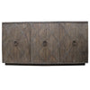 Mack Three Door Modern Geometric Wood & Metal Entertainment Unit / Sideboard Buffet