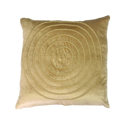 Chrissie Gold Velvet Abstract Lounge / Chair Cushion 45cm