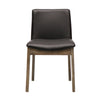 Clifton Architectural Oak Dining Chair - Black Italian Leather