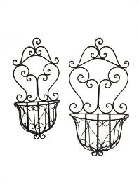 Ornate Metal Plant Basket Wall Hangings For Your Home Or Garden