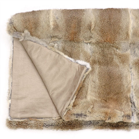 Ultimate Luxury Arctic Rabbit Full Skin Natural Fur Throw - Lounge / Bed Throw