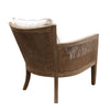 Sirocco Lounge Chair / Armchair Stylish Rattan & Oak - Ivory Cotton