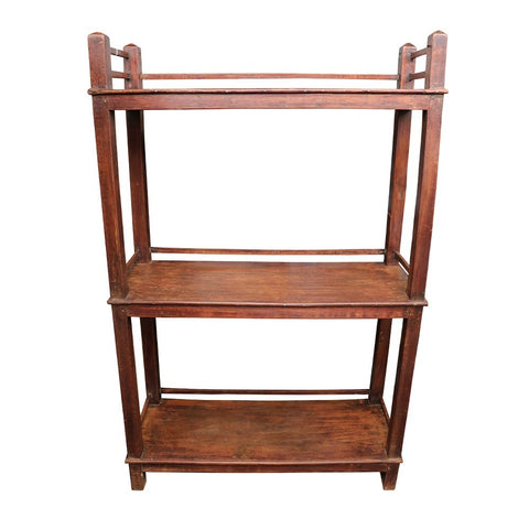 Three Tier Antique Original Wooden Rack / Shelving Unit Storage