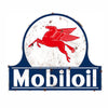 Mobil Oil Pegasus Rustic Embossed Automobilia Metal Wall Art Man Cave Sign