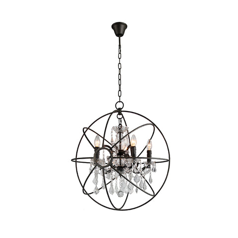 Rococo Globe Crystal Chandelier Light (60cm)