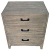 Dark Oak Harvey Modern Rustic Bedside Table - Three Drawer