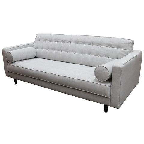 Puerto White Linen Luxurious Three Seater Sofa / Lounge Suite